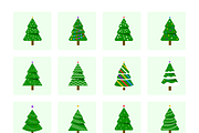 Christmas Tree Icons, a Duotone Icon by Brickclay (Thumbnail 5 of 5)