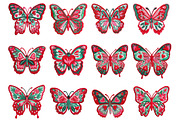 Crochet Valentines Butterfly Png, an Illustration by Designking (Thumbnail 3 of 5)