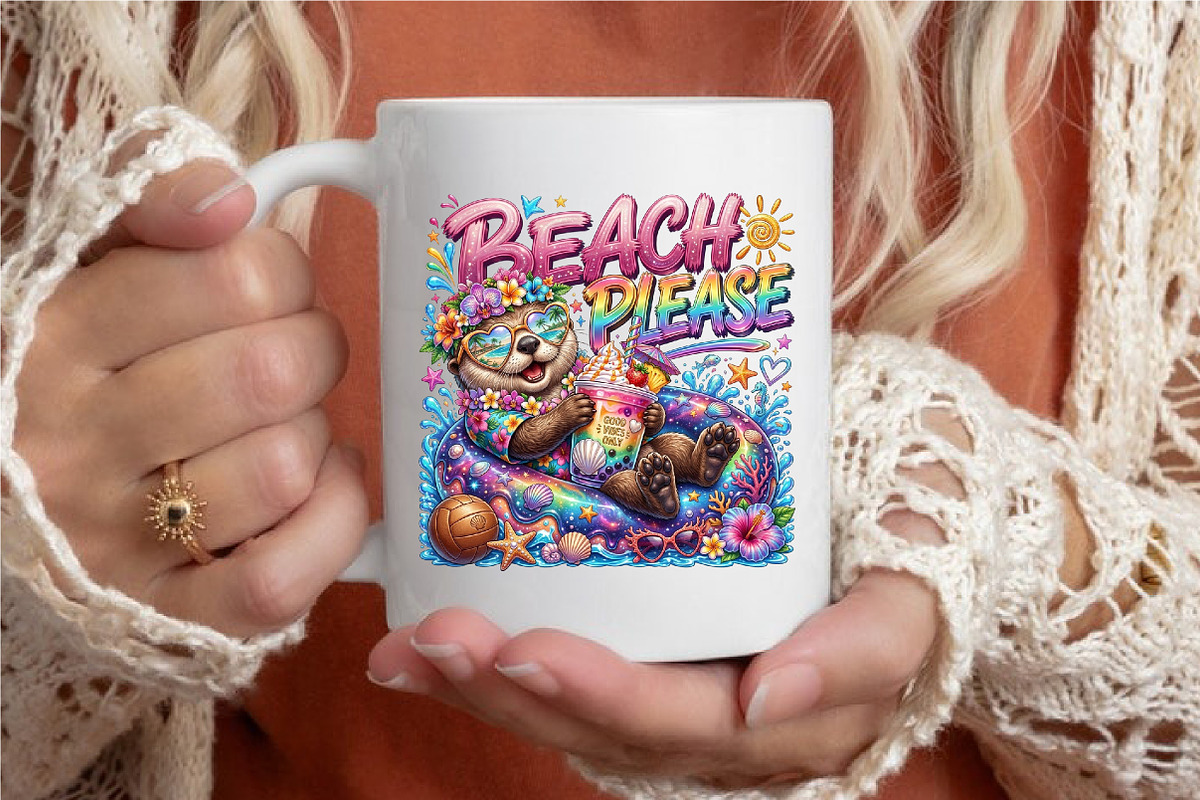 Funny Summer Otter Png Design, a Seasonal Illustration by designcity5 (Photo 4 of 4)
