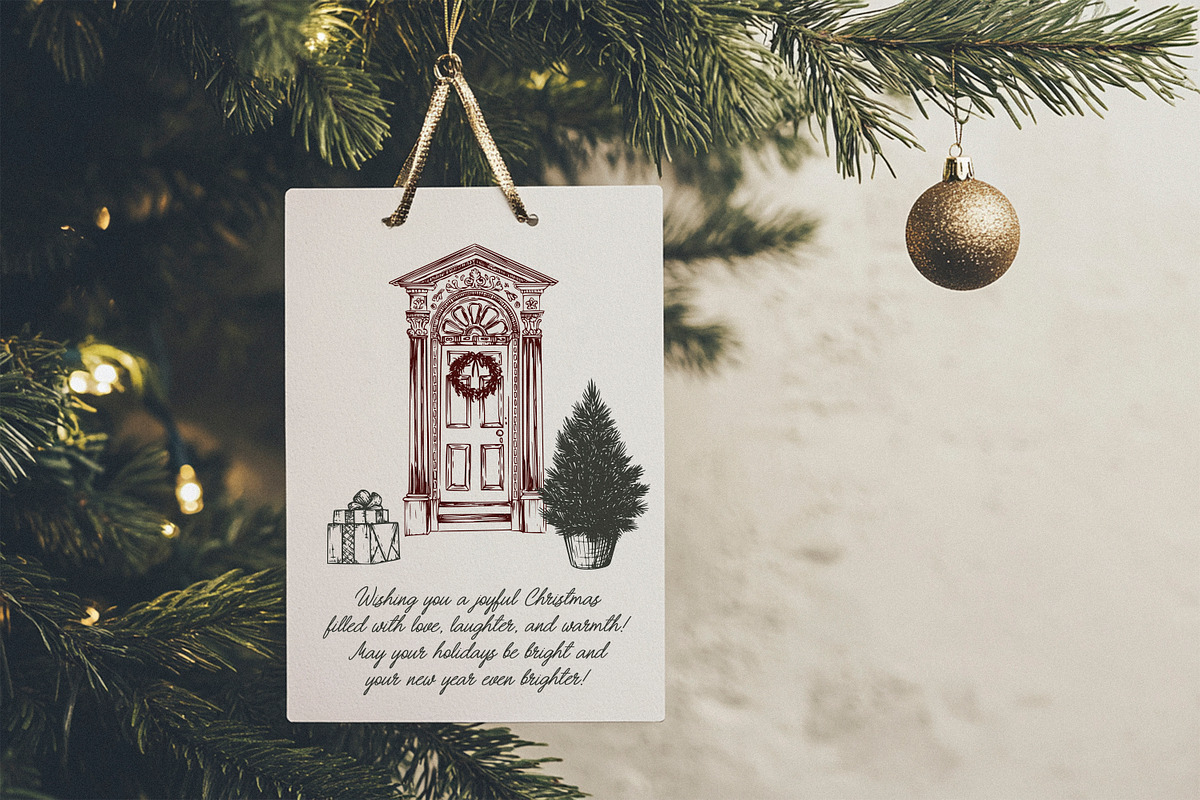Vintage Charming Christmas Line Art, an Object Graphic by AnMark (Photo 12 of 15)
