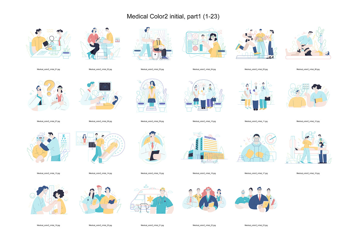 Medical, Part 1, colors 2&4, a Templates & Theme by Grivina's shop (Photo 3 of 21)