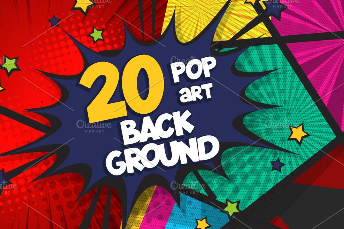 SET 20-BOOM! Pop Art backgrounds, a Texture Illustration by Kapitosh (Photo 1 of 3)