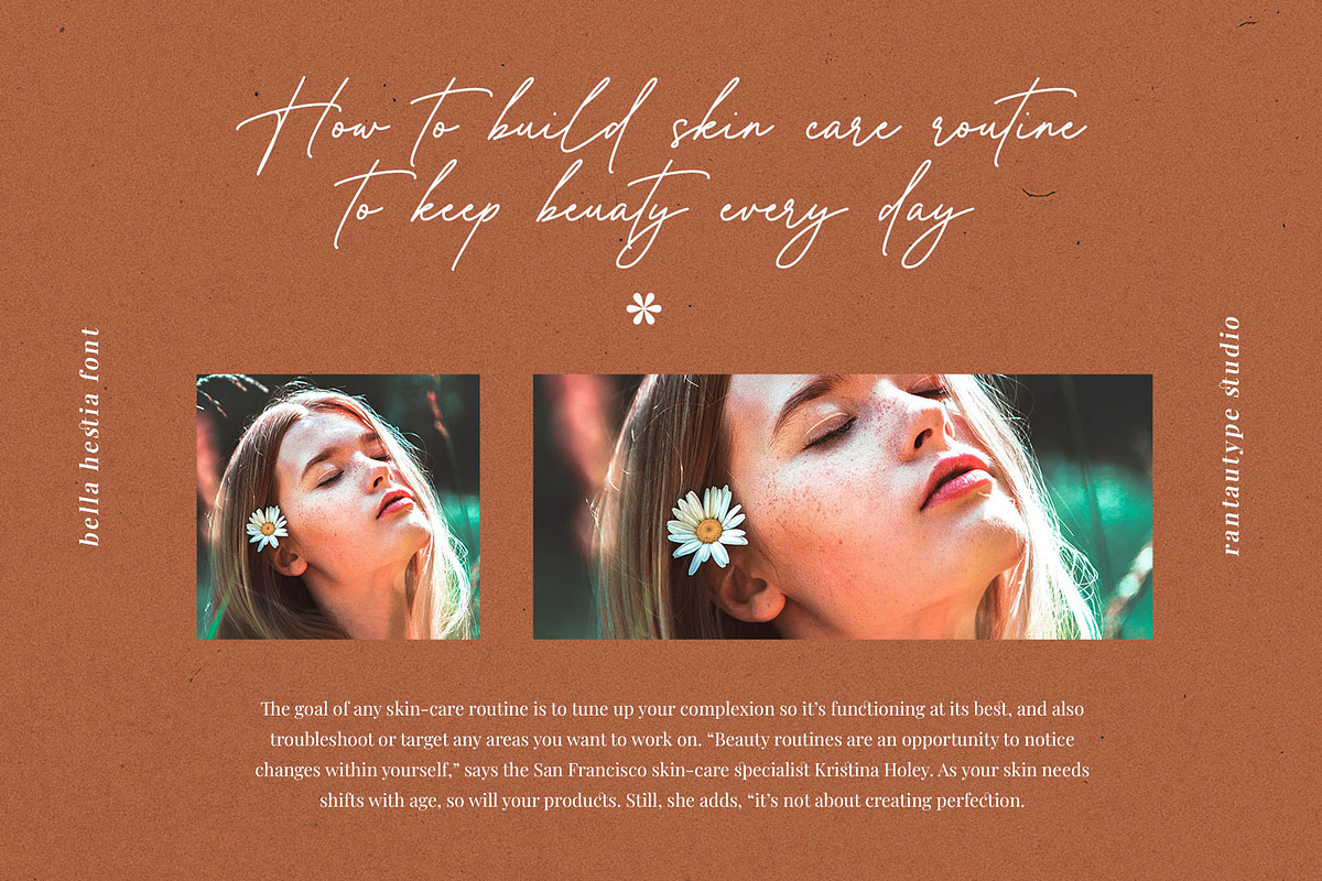 Bella Hestina Handwritten Font, a Handwritten Font by RantautypeStudio (Photo 4 of 15)