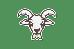 goat rounded horn livestock logo, a Branding & Logo Template by devastd