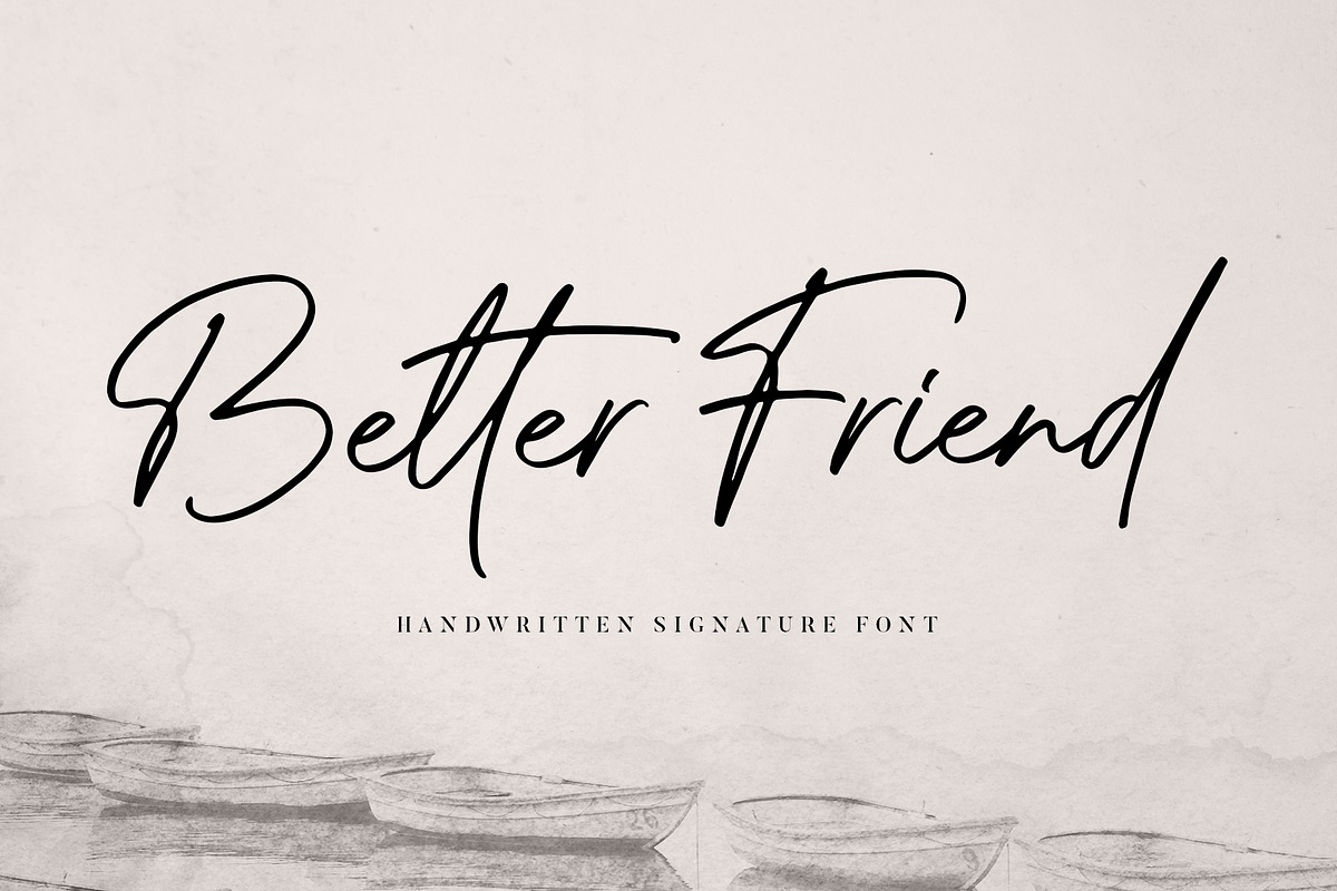 Better Friend Font, a Script Font by trustha (Photo 18 of 18)