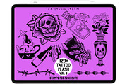 BUNDLE 1 - Tattoo Flash - Stamp Sets, a Brush Add-On by LA Studio Sthlm (Thumbnail 2 of 17)