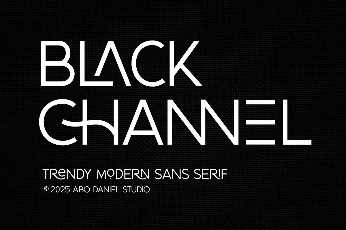 Black Channel, a Sans Serif Font by Abo Daniel Studio (Photo 1 of 13)