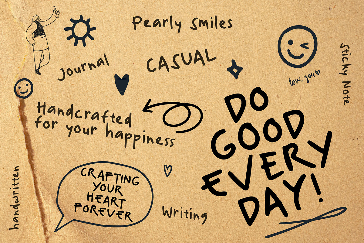 Pearly Smiles - Delightful Font, a Handwritten Font by RagamKata (Photo 10 of 14)