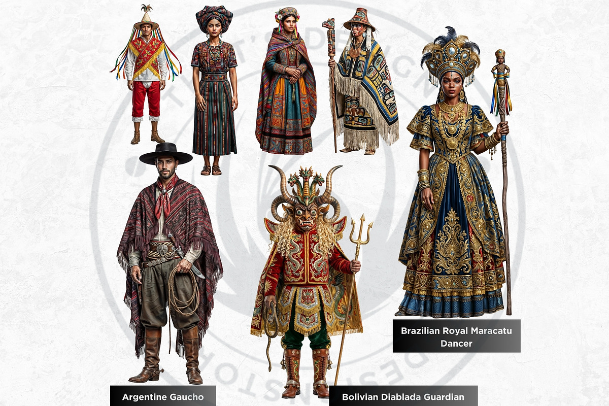Traditional Folks World Cliparts, a Person Illustration by ThatsDesignArt (Photo 12 of 17)