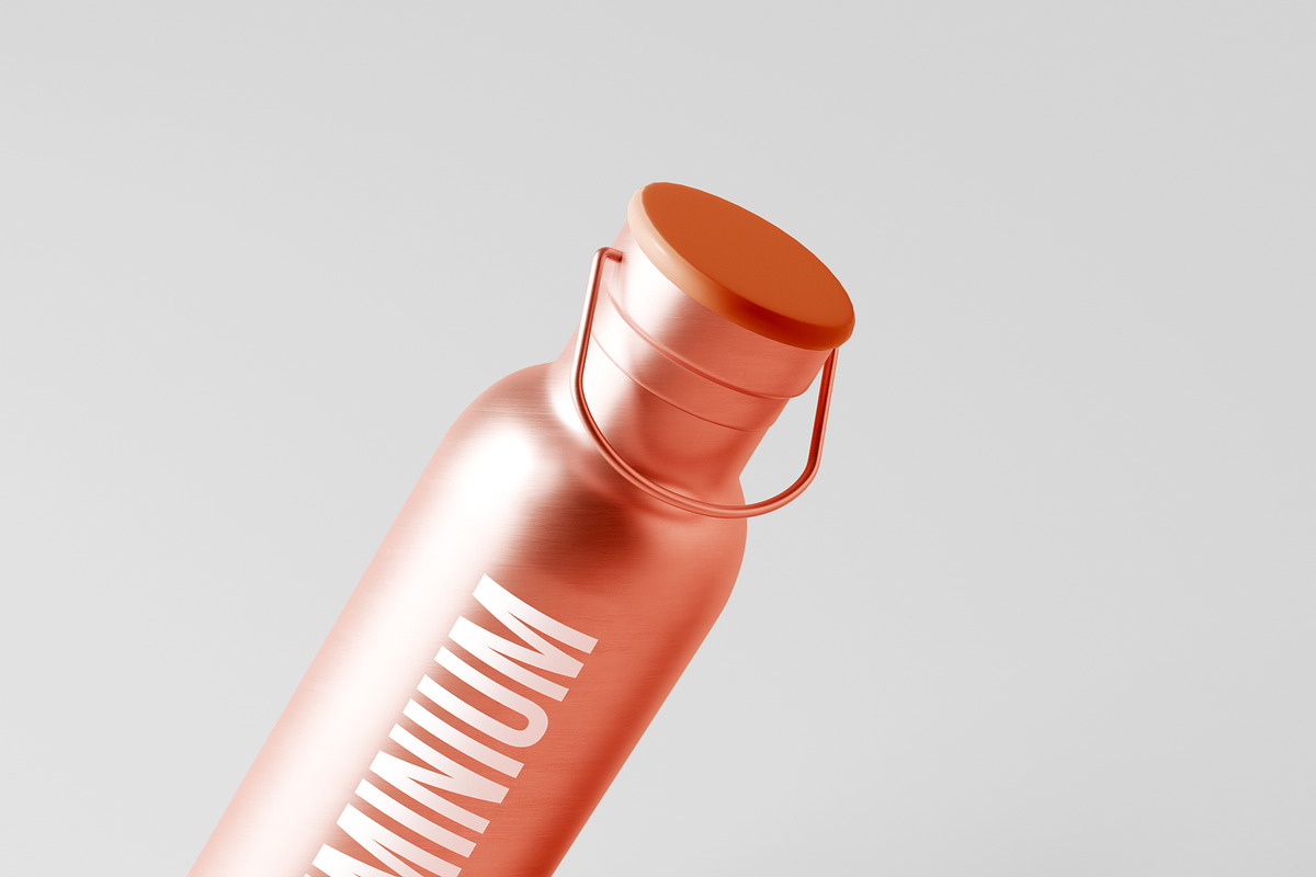 Aluminum Water Bottle Mockup Bundle, a Packaging Mockup by pmvch (Photo 21 of 51)