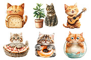 Funny Cat Clipart, Quirky Cat Clipar, an Illustration by Daily.Designs (Thumbnail 4 of 5)
