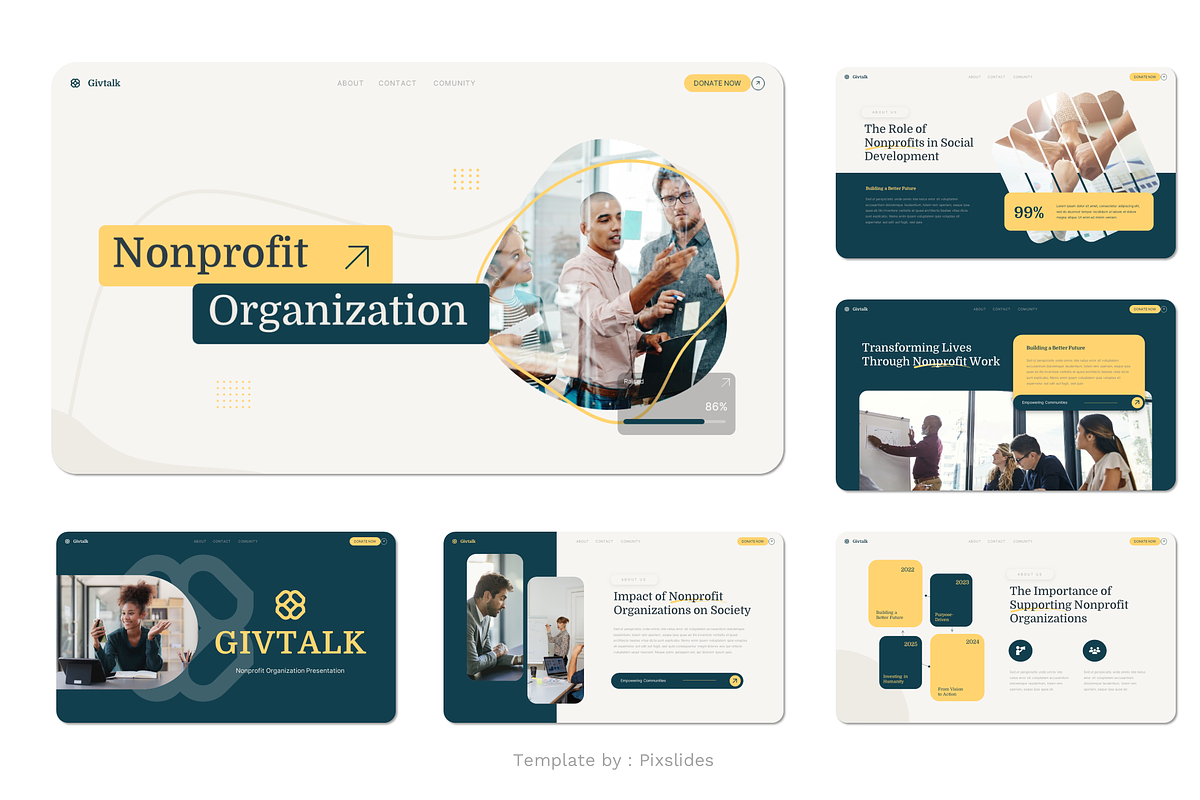 Nonprofit Organization Keynote, a Presentation Template by Pixslides (Photo 2 of 7)