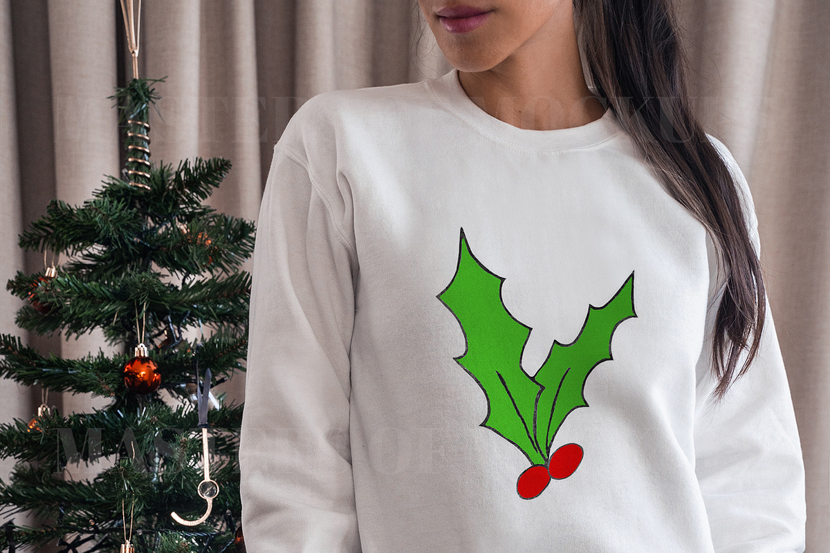 Festive White Sweatshirt Mockup, a Hoody Mockup by Masters of Instagram (Photo 3 of 3)