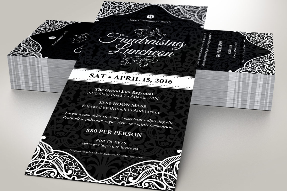 Black White Luncheon Flyer Template, a Flyer Template by Godserv Designs (Photo 6 of 6)