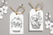 Happy Easter (cute animals), an Animal Illustration by Elena_Sedova (Thumbnail 2 of 14)