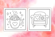 Comfy Girl Bold and Easy Coloring, a Decorative Illustration by Coco Bloom (Thumbnail 3 of 4)