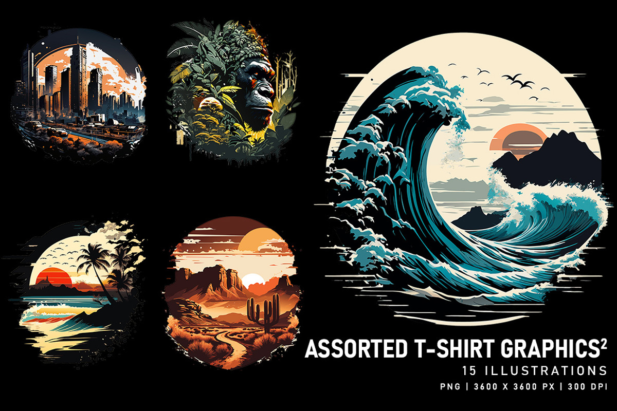 Assorted T-Shirt Graphics 2.0, a Decorative Illustration by Digital Art Creations (Photo 2 of 5)