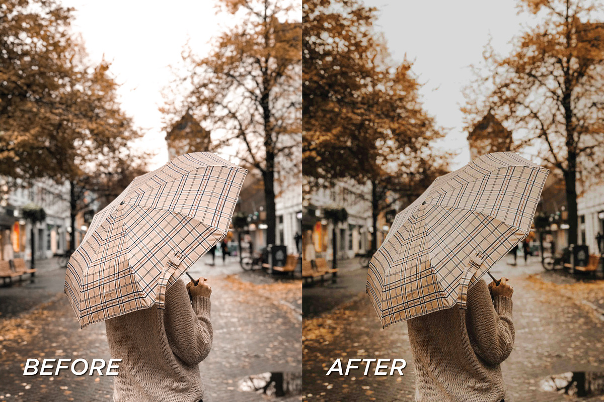 15 Fall Lightroom Presets, a Preset Add-On by TheWayfarerShoppe (Photo 2 of 9)