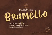 Brumello - Hand-drawn Display Font, a Handwritten Font by Inviline.co (Thumbnail 1 of 12)