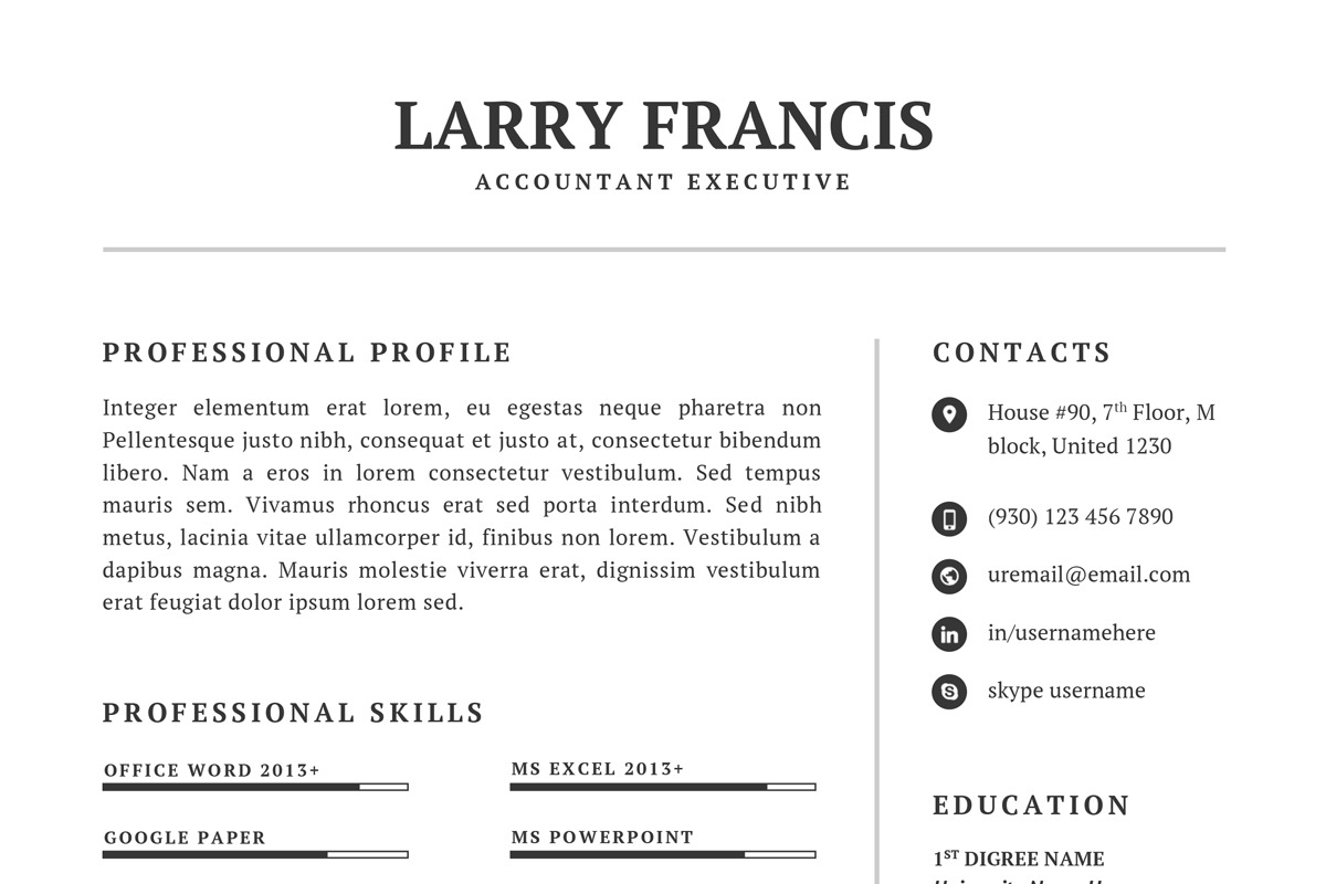 Resume Template 3 pages, a Resume Template by Axpand (Photo 4 of 5)