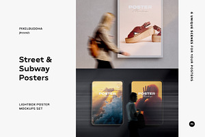 Street & Subway Poster Mockups