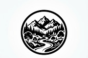 60 Eco Globe Landscape Silhouette, a Technology Illustration by Amazin_art (Thumbnail 24 of 44)