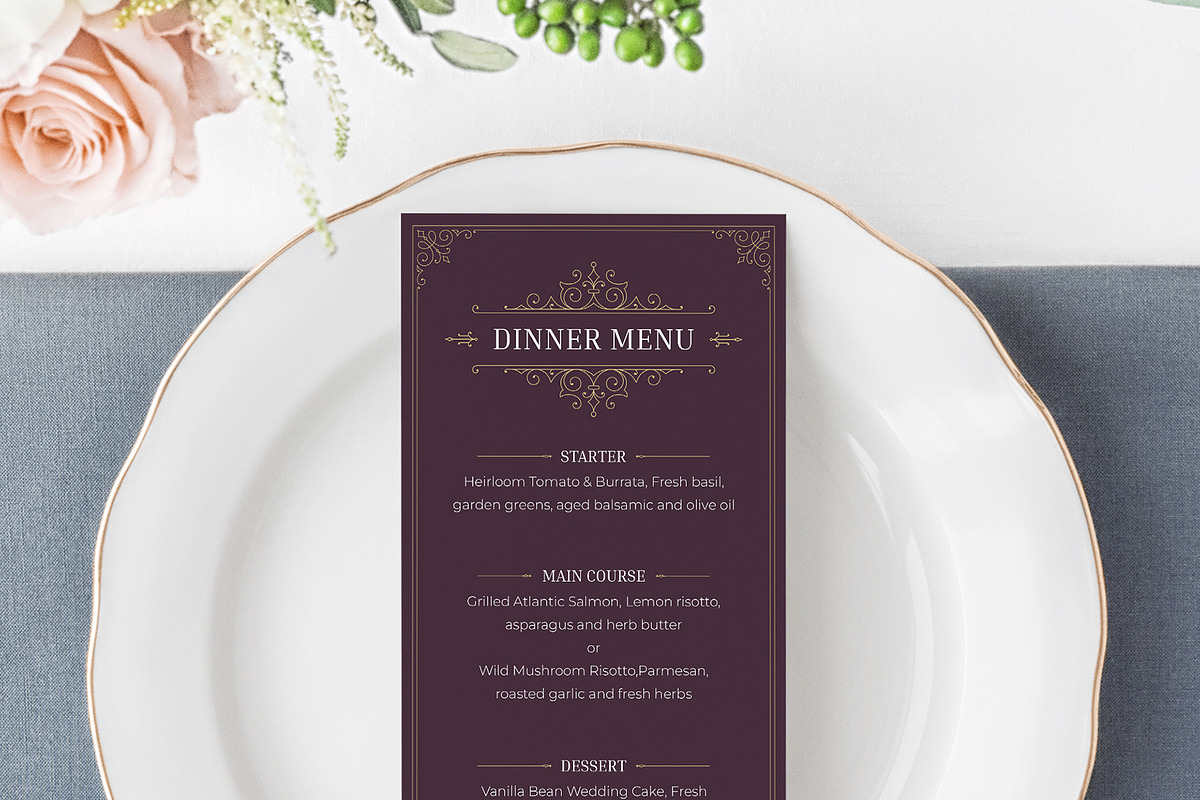 Vintage Wedding Suite Canva Template, an Invitation Template by Vasya Kobelev (Photo 3 of 10)