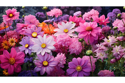 petals corner flowers ai generated, a Nature Photo by pikepicture