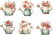 Watercolor Watering Can Clipart, an Illustration by Designking (Thumbnail 3 of 5)