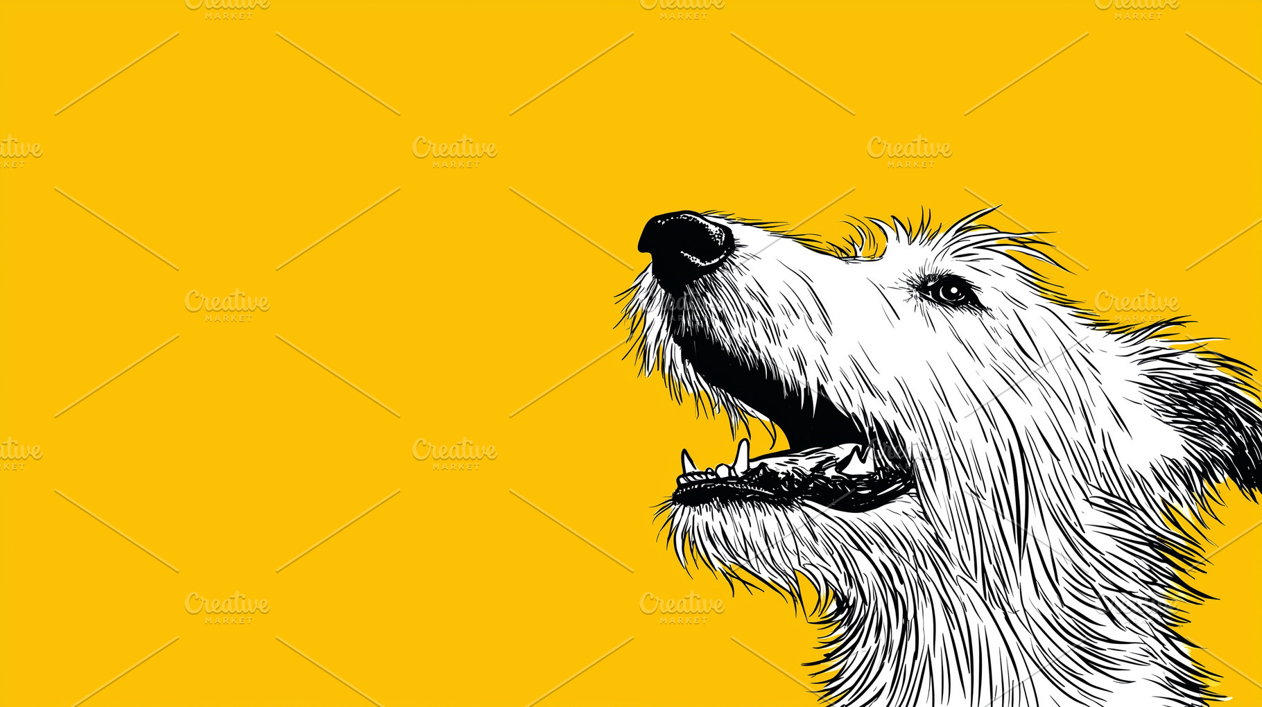 Dog howling or barking on a bright, an Animal Photo by MistyDay