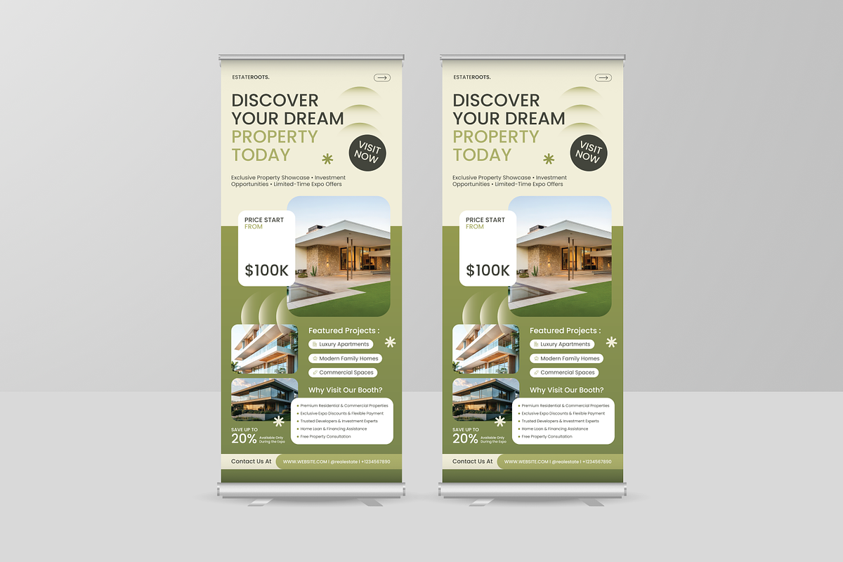 Real Estate Expo Roll Up Banner, a Poster Template by Annora Studio (Photo 2 of 6)