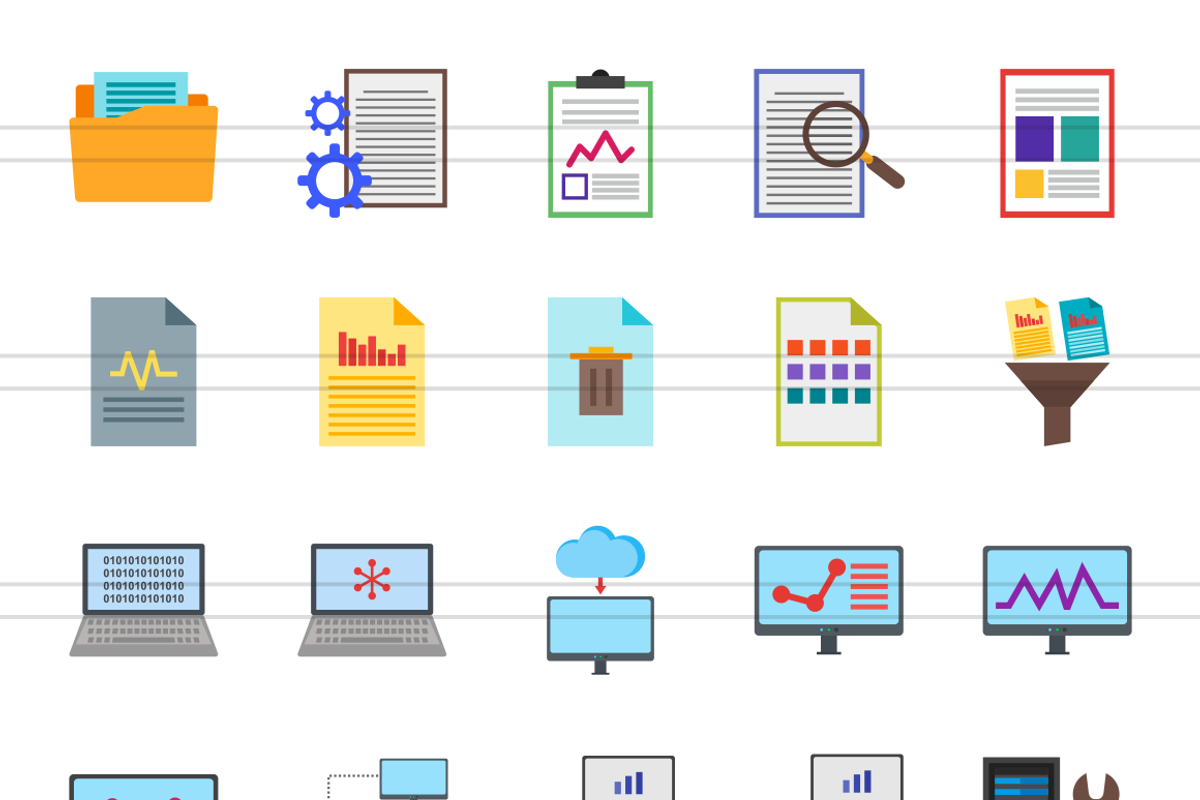 148 Admin Dashboard Flat Icons, an Outline Icon by IconBunny (Photo 2 of 6)