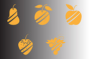 Fruit icon design template, a Solid Icon by Sumberpangan (Thumbnail 3 of 3)