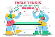 10 Table Tennis Sports Illustration, a Sport Illustration by denayunebgt (Thumbnail 1 of 4)