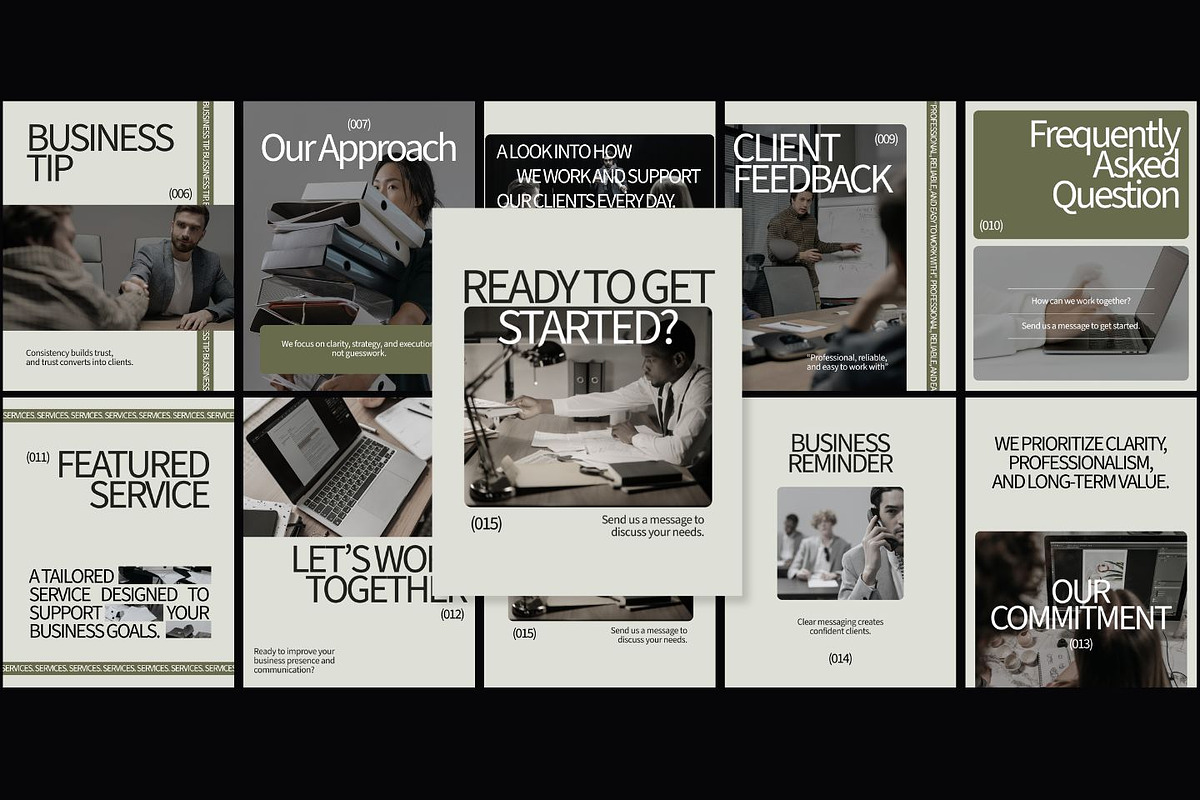 Service Business Social Media Kit, a Social Media Template by ShowUp! Studio (Photo 4 of 7)