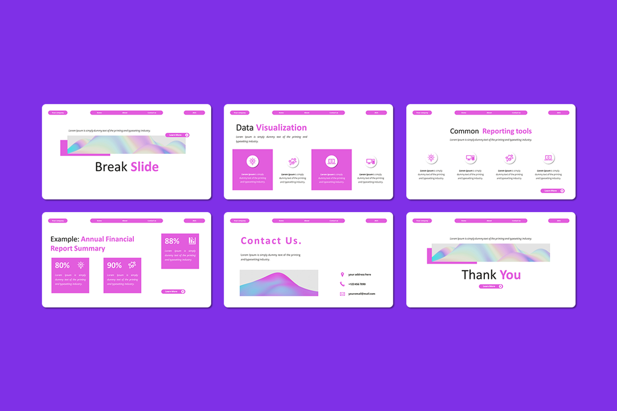 Financial Data Report Google Slides preview 3
