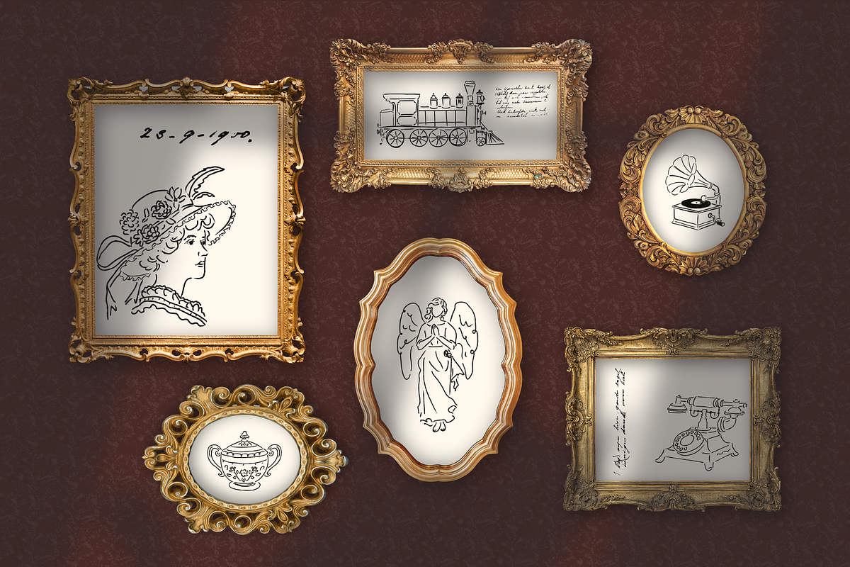 +52 The Antique Decor Illustrations, a Decorative Illustration by The Journey Atelier (Photo 14 of 18)