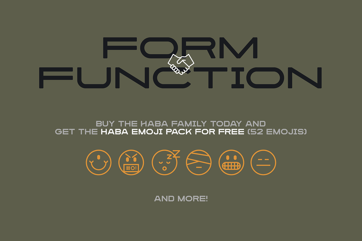 Haba Display Font Family, a Font by Barghest (Photo 6 of 9)