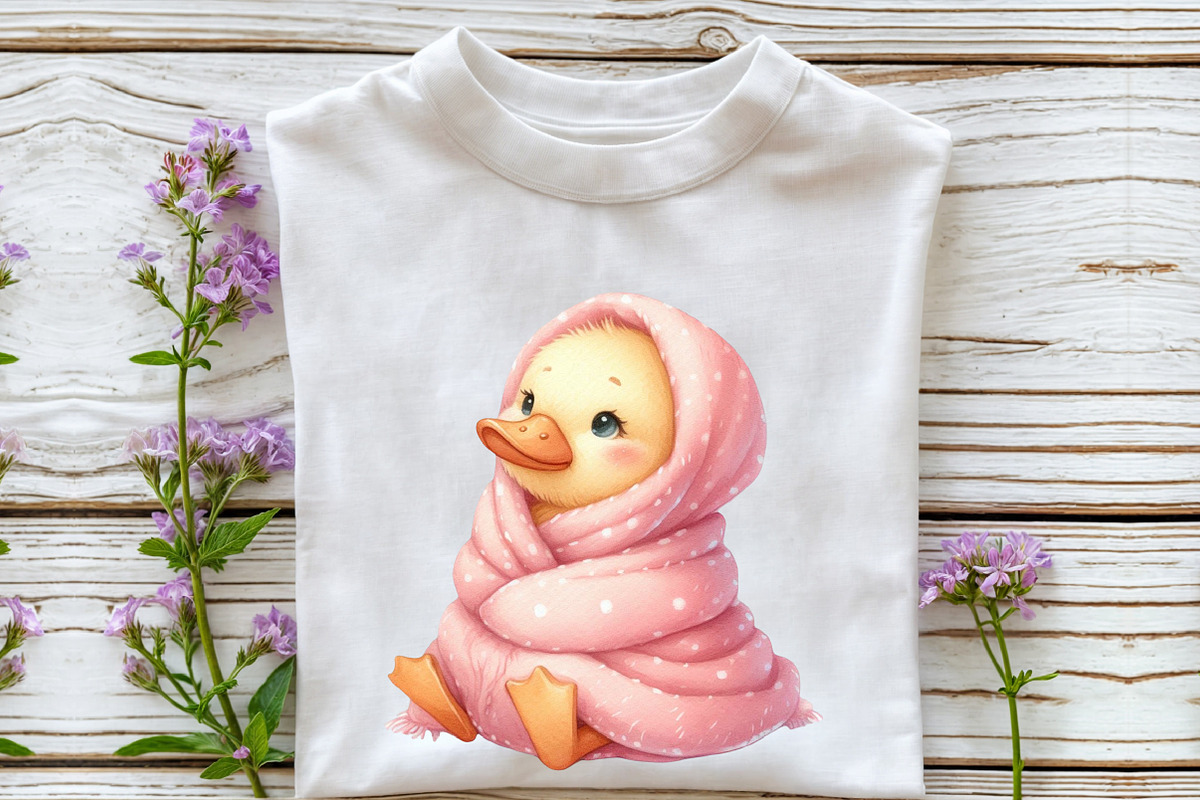 Watercolor Cute Little Ducks Clipart, an Illustration by Rose Art (Photo 4 of 7)