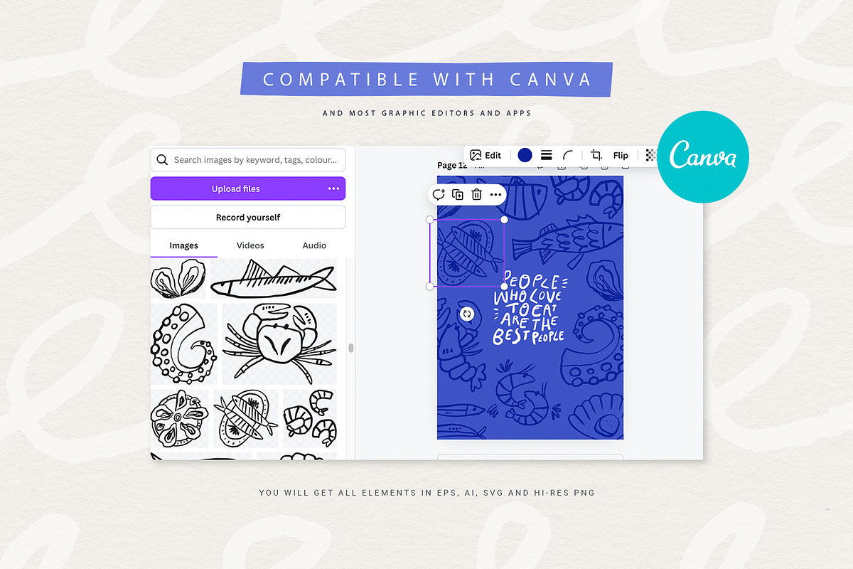 Seafood Menu | Hand drawn clipart, a Food Illustration by Favete Art (Photo 9 of 9)