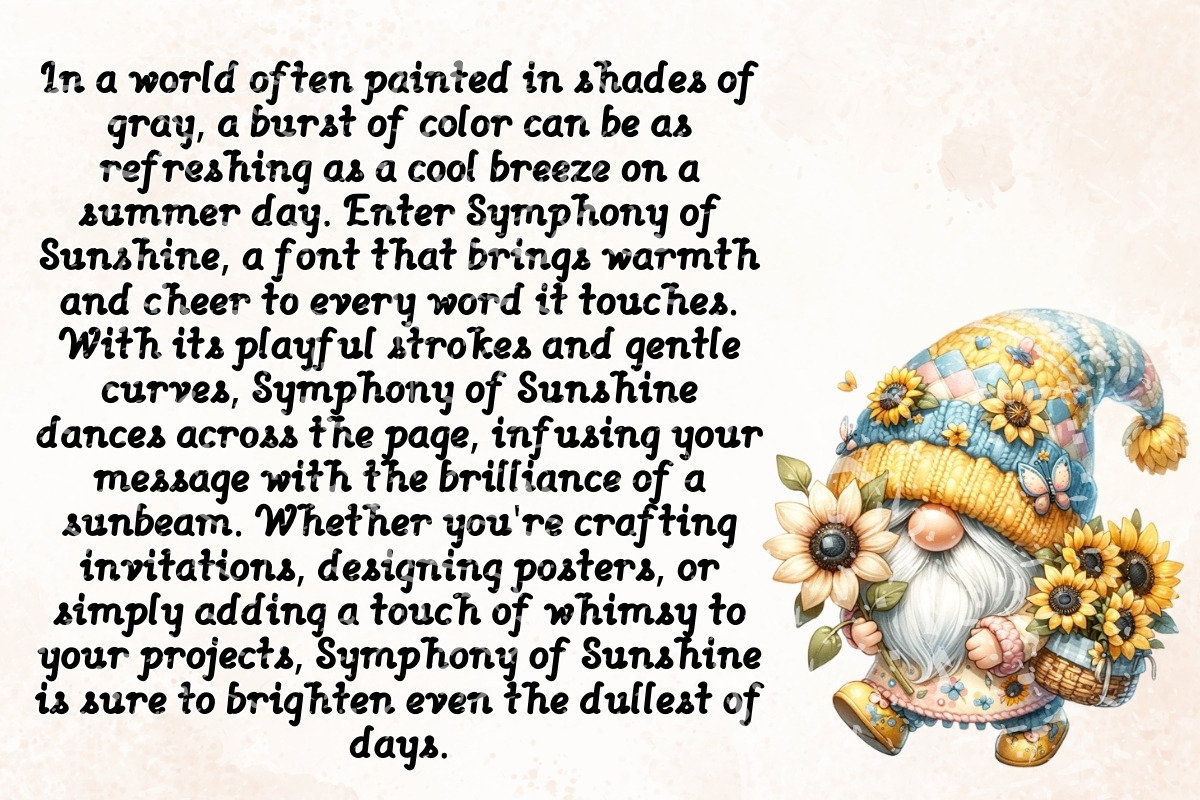 Symphony of sunshine - Handwriting, a Handwritten Font by Charmingbear59.design (Photo 2 of 5)