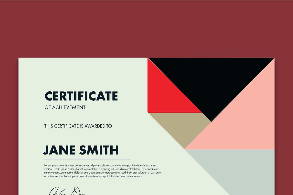 Certificate with Aztec Shape Design, a Templates & Theme by wavebreak (Photo 1 of 2)
