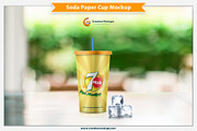 Soda Paper Cup Mockup, a Merchandise Mockup by Plus Media (Thumbnail 1 of 6)