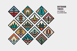 Outdoor Trees Patterns&Illustrations