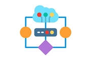 Cloud Computing Flat Icon, a Duotone Icon by Pexelpy (Thumbnail 1 of 2)