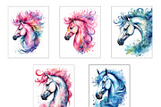 Horse with Flowers, an Animal Illustration by Michiru13 (Thumbnail 3 of 4)
