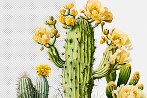 Saguaro Cactus Art, 2 Cactus Bundle