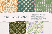 The Floral Mix 02- Seamless Patterns, a Pattern Graphic by Arts And Aura (Thumbnail 1 of 12)