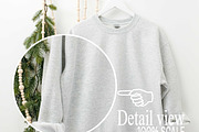 Ash Gildan 18000 Sweatshirt Mockups, a Shirt Mockup by Uncommon Mockups (Thumbnail 7 of 7)