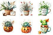 Positive Autumn Houseplant Clipart, an Illustration by DreamArtGraphic (Thumbnail 2 of 4)